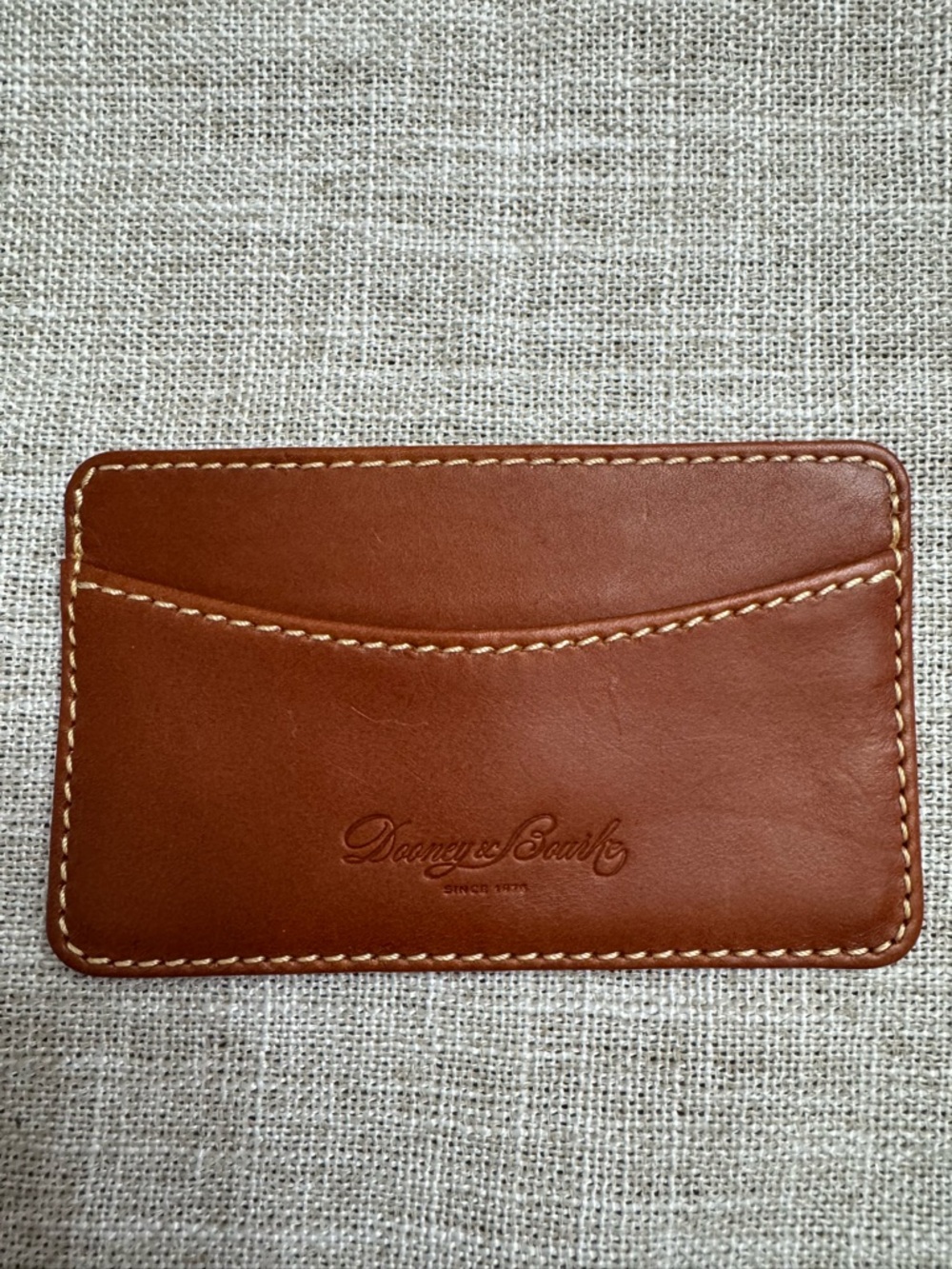 Dooney & Bourke Saddle Brown Leather Card Sleeve